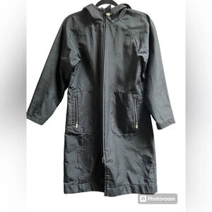 Presto fleece lined hoodie rain trench zipper jacket Sz M